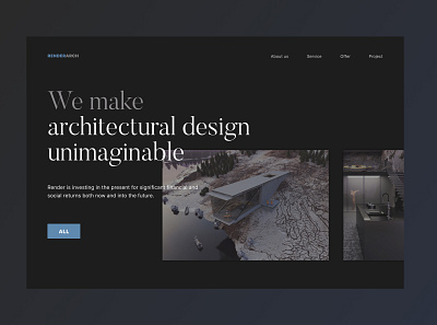 UI concept / RenderArch architecture architecture website concept design figma interior ui uiux ux web