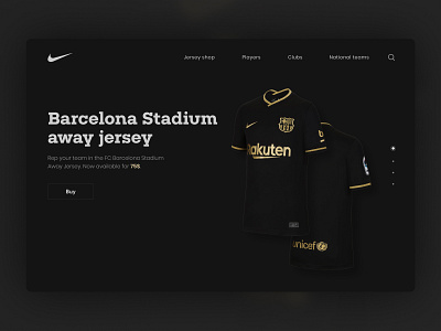 Nike Store Website barcelona design football jersey kit netherlands site soccer ui ui design usa website website concept website design websites