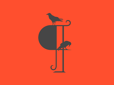 P is for Pilcrow 36 days of type black crow p pilcrow red writing