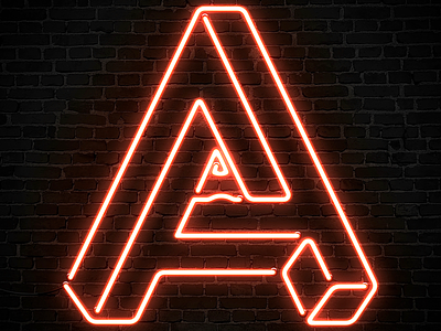 Impossibly Awesome Design Co. a brick impossible letters logo neon sign