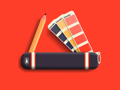 Swatchblade blade colors halftone knife pantone pencil pocket knife red swatch swatches switchblade