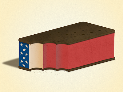 Patriotic Ice Cream Sandwich