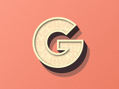 G affinity designer alphabet design g illustration letter letters noise orange ornate red series shadow tan typography vector yellow