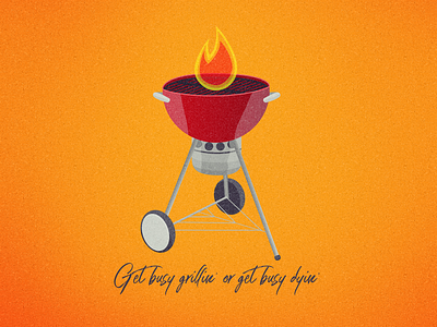Get Busy Grillin’ art fire flame food gray grill grilling heat orange red summer texture vector weber yellow