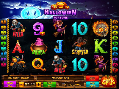 Halloween themed slot machines are present at our website