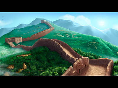 "Great Wall" as the main background background background design background illustration background image design art game art game design game designer graphic design illustration illustration art illustration design slot design slot illustration slot machine