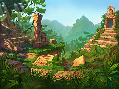 Daytime ruins by Saleslotmachines on Dribbble