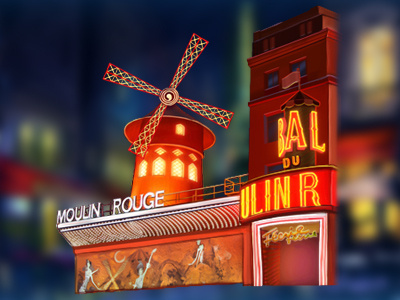 Moulin rouge digital art gambling game art game design graphic design moulin rouge slot design slot machine symbol