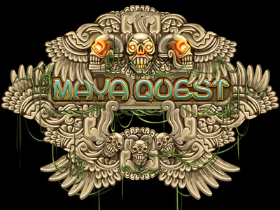 Maya quest quest maya ancient logo 3d graphic digital art gambling slot machine slot design game design game art