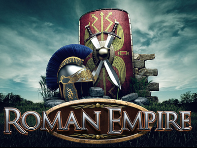 Caesar's empire 3d graphic background caesar emperor empire game art graphic design helmet history legionnaires logo rome shield slot machine sword war