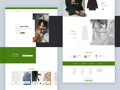 Venedor "Green" design ecommerce psd retail shop shopify store theme ui