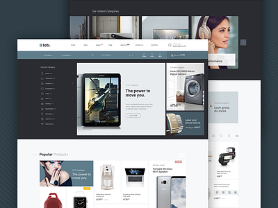 E-lab eCommerce PSD template