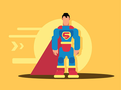 Superman characterdesign dc flat illustration superhero superman