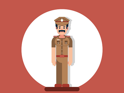 Indian Policeman #3 character design cops flat graphic design illustration indian man police shapes simple