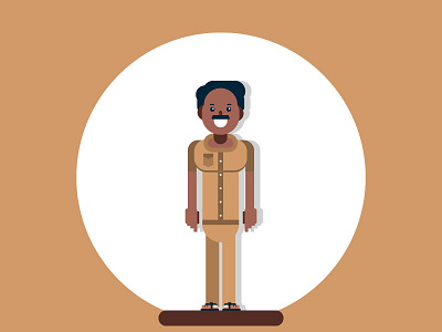 Indian Bus Conductor #5 brown bus character colour design flat graphic human illustration indian