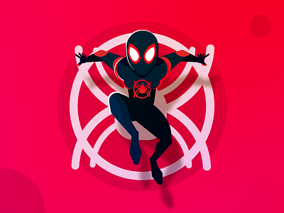 spiderman character design flat illustration spiderman vector