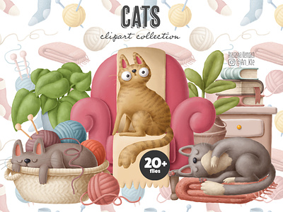 Cats clipart collection