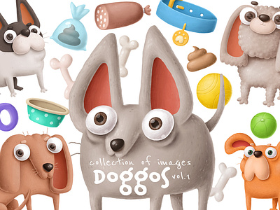 I really love doggos :D animals cartoon character design dog dogs doodle drawing funny illustration nursery print