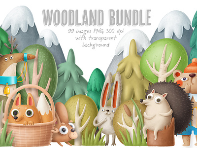 Wild Forest animals bundle