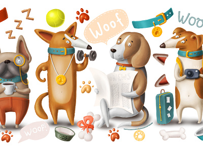 Old image part 2 animals art cartoon character dog doodle drawing illustration