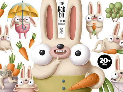 The Rabbit clipart collection