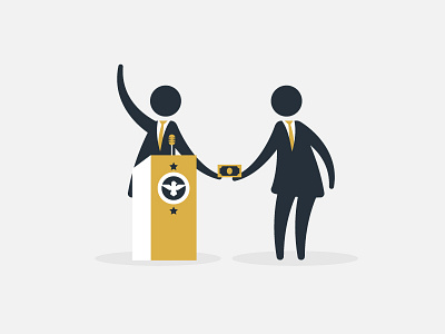 Gimme Yo Money character clean icon illustration money people pictogram politics simple