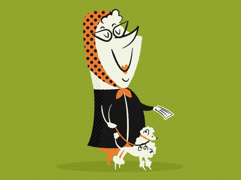 Grandma and her poodle