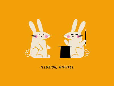 Vectober 21: Illusion arrested development bunny illusion illustration magic magician rabbit