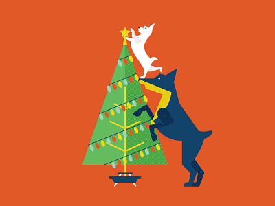 Ready for the Howlidays christmas corgi doberman dog holiday holidays illustration texture