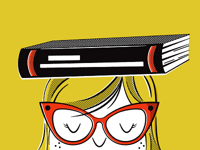 Balance balance book character illustration glasses illustration vector