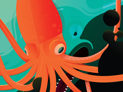 Deep Sea deep sea illustration ocean octopus whale