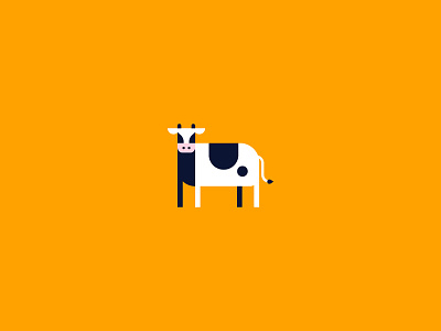 Moo cow farm illustration