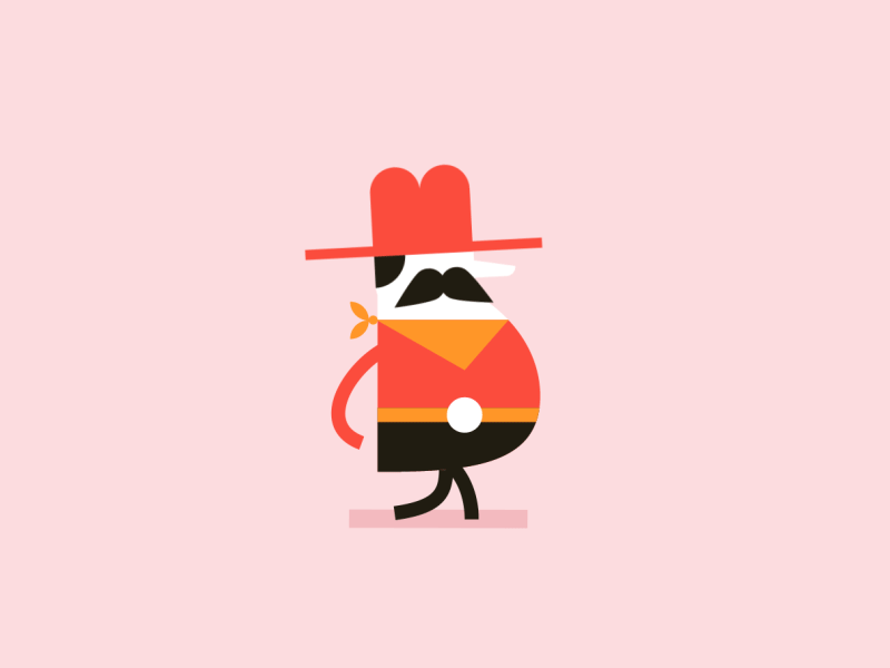 Cowboy animation character cowboy motion