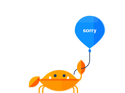 Sorry animal balloon crab sorry