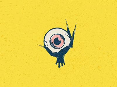 👀 See Monsters eye eyeball hand logo spooky