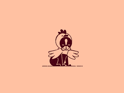 Vectober 10/05 - Chicken chicken costume dog halloween illustration inktober inktober2018 vectober