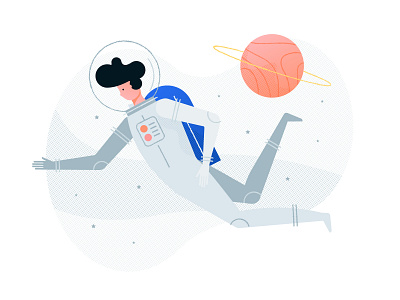 Vectober 10/08 - Star astronaut character error illustration inktober inktober2018 planet space stars vectober