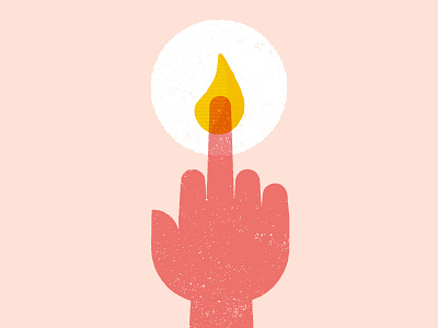 Vectober 10/19 - Scorched candle flat hand illustration inktober inktober2018 texture vectober vectober2018