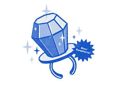 Vectober 10/22 - Expensive blue expensive halftone inktober inktober2018 ring ringpop vectober vectober2018
