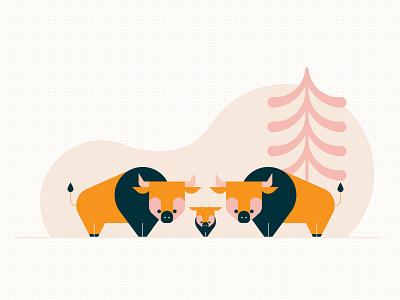 Baby Buffalo baby shower buffalo flat geometric illustration illustrator invitation vector