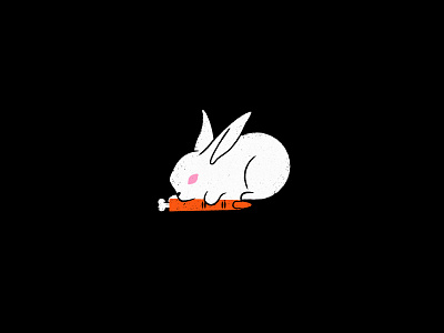 Vectober 11 - Snow [Bunny) bunny evil flat halloween illustration inktober inktober2019 line art rabbit texture vectober vectober2019