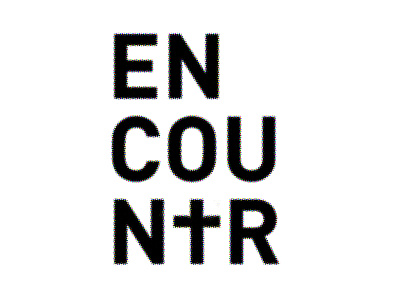 ENCOUNTR bw design halftone helvetica logo monochromatic swiss style type type design typography