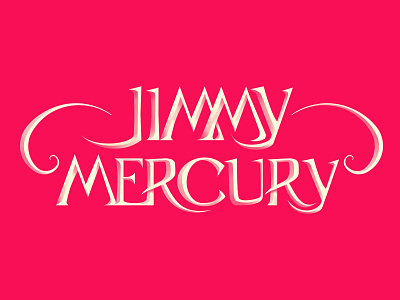 Jimmy Mercury V2 calligraphy custom fire hand drawn klpa logo performer typography