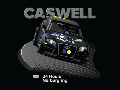 Bill Caswell Nürburgring T-Shirt Concept Illustration 24 hours 24 hours nurburgring audi bill caswell black bmw caswell concept dark flat germany illustration illustrator klpa nurburgring racing rally tshirt tshirt art vector