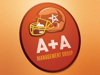 A&A Management Logo Concept 1 aa football helmet klpa logo management orange oval pentacle star united states