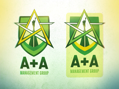A&A Management Logo Concept 3 aa football green helmet klpa logo pentacle star united states usa yellow