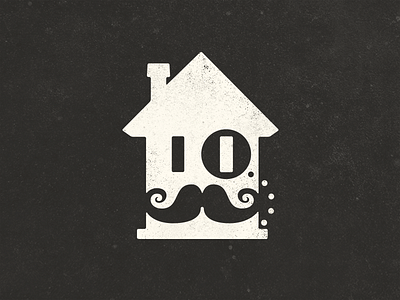 Drollhouse Logo clean concept drollhouse funny house illustrator klpa logo mustache single color symbol wip