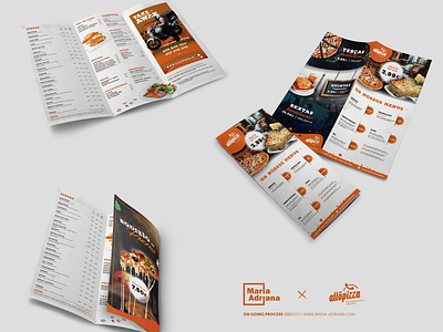 Allôpizza U-Trifold Flyer : : On going project branding design flyer design inspiration logo menu menu design orange photo manipulation photoshop pizza pizza menu stock images typography vector