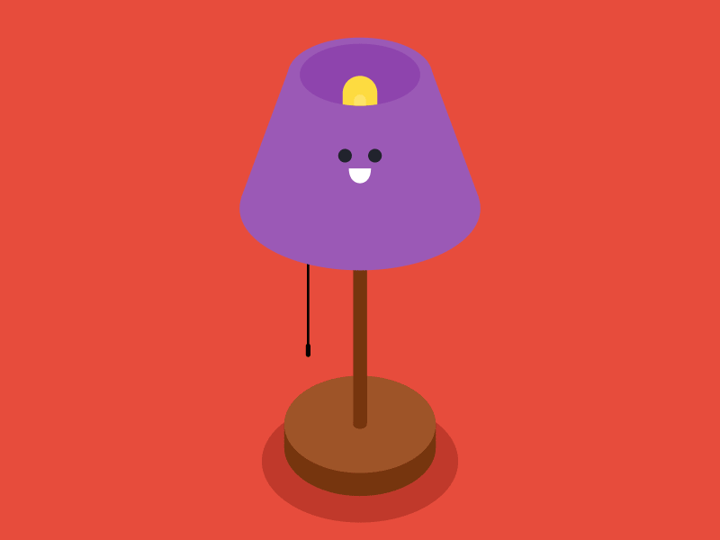 Sleepy Lamp 24 fps 2d after effects animation character animation motion design