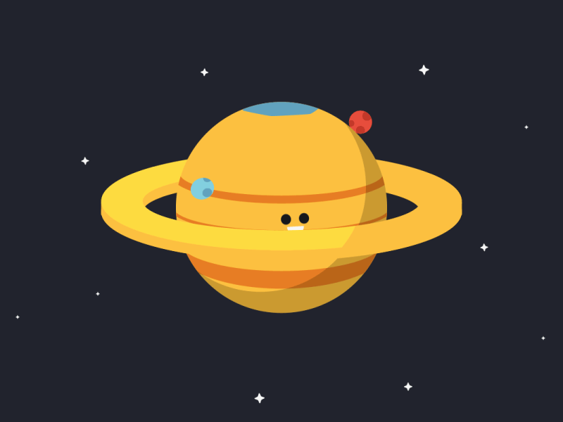 Saturn 💫 24 fps adobe after effects animation astronomy illustration motion design saturn